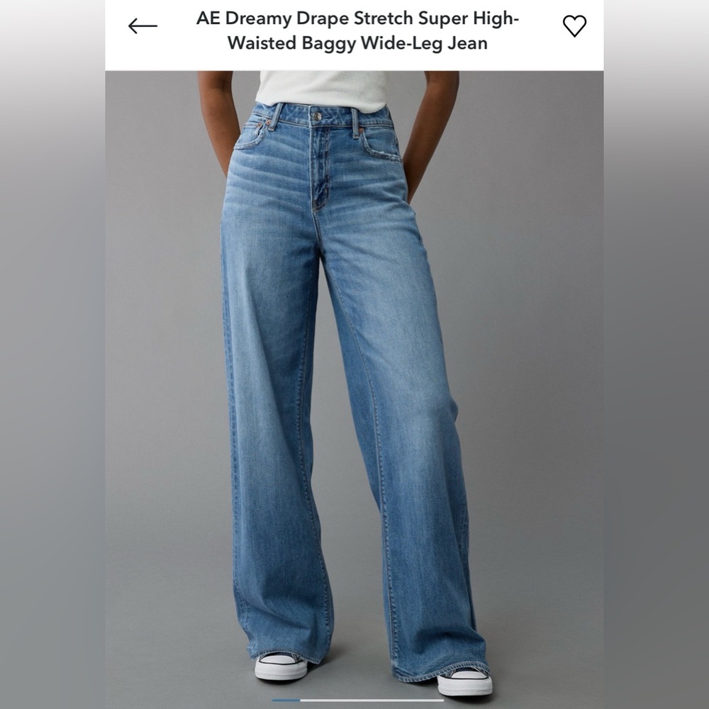 American Eagle Outfitters Dreamy Drape Baggy Wide-Leg Jeans